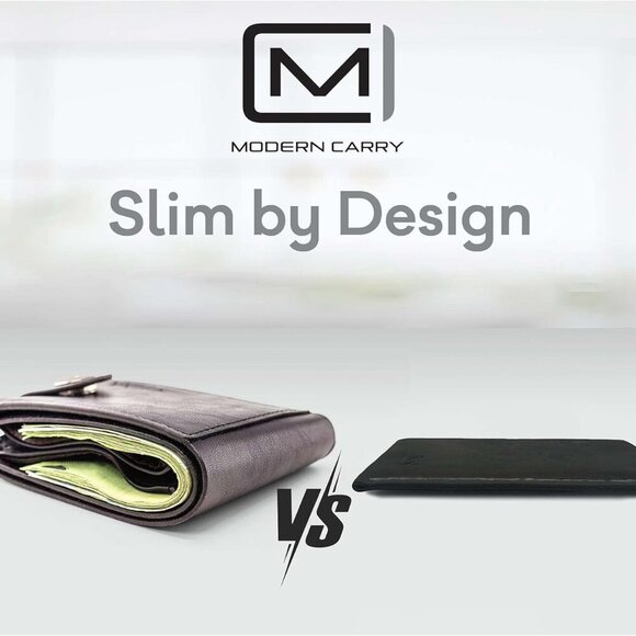 Leather Minimal Card Holder, Minimalist Wallet for Men & Women, Thin Credit Card - Picture 5 of 9